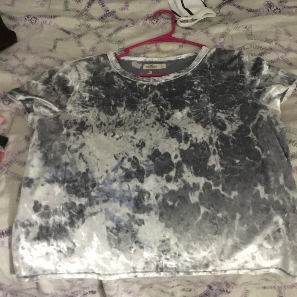 Velvet blue croptop